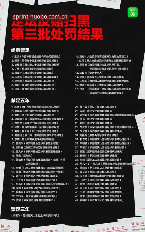 中国足协第三批禁足名单全面解析：行业整顿背后的深层逻辑